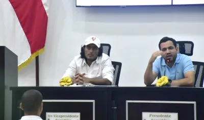 El diputado Nicolás Petro en la sesión de la Asamblea.