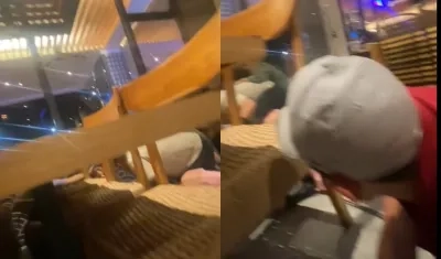 Personas dentro de un establecimiento comercial en Plaza del Parque.