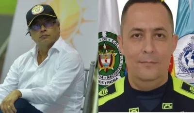 El Presidente Gustavo Petro y el coronel Javier Antonio Castro.