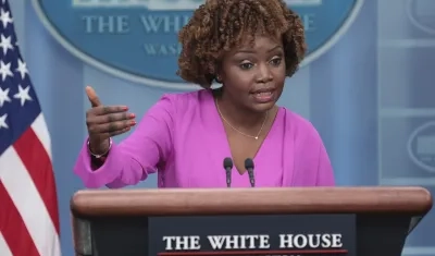 La portavoz de la Casa Blanca, Karine Jean-Pierre.