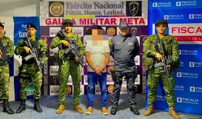 El presunto integrante del 'Clan del Golfo' capturado.