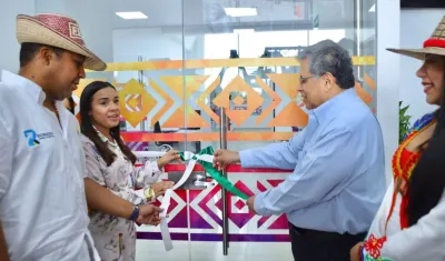 El Superintendete Ulahy Beltrán durante la inauguración.