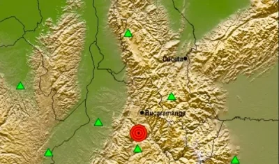 Epicentro del sismo.