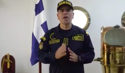 Vicealmirante Hernando Mattos, Comandante Fuerza Naval del Caribe.