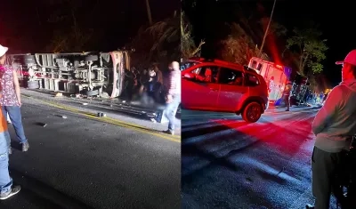 El bus de la 'Flota Continental' que rodó a un abismo