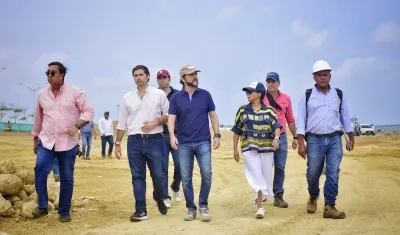 El alcalde Jaime Pumarejo inspeccionó la unidad funcional 3 del Gran Malecón