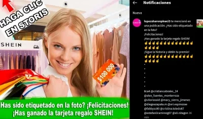 Nueva modalidad de estafa por Instagram.