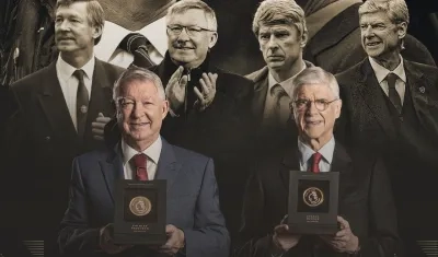 Alex Ferguson y Arsene Wenger dirigieron al Manchester United y al Arsenal, respectivamente.