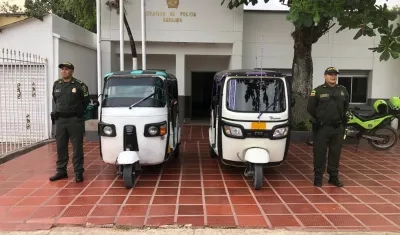 Motocarros hurtados y encontrados en trocha Megua