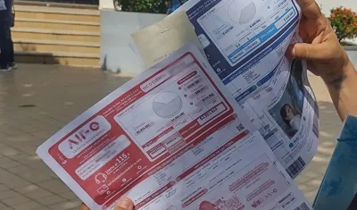 Imagen de referencia, recibo de Air-e