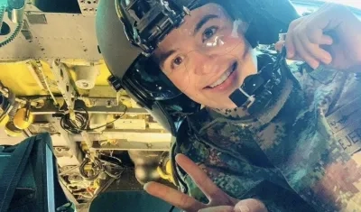 La subteniente Julieth García, fallecida en el accidente del helicóptero este domingo en Chocó