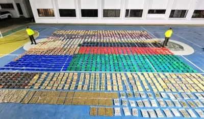 La droga incautada en zona rural de Uribia, La Guajira