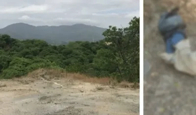 La trocha en la que fue hallado el cuerpo sin vida de Liliana Rodríguez