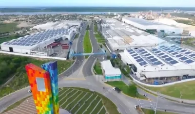 Zona industrial de la empresa barranquillera Tecnoglass