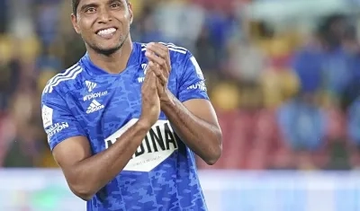 Luis Carlos Ruiz, delantero de Millonarios. 