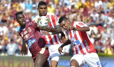 Partido entre Junior y Tolima por la Superliga, en 2019.