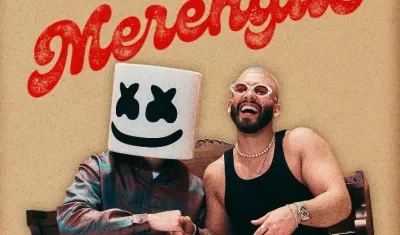 El productor y DJ estadounidense Marshmello y el cantante colombiano Manuel Turizo.