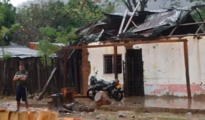 Así quedaron las viviendas averiadas en el corregimiento Las Raíces, Valledupar