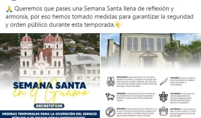 Medidas para Semana Santa en El Guamo