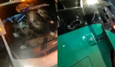 Ataque a buses de aficionados del DIM. 