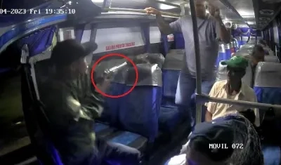 Momento en que ocurrió el atraco. 