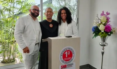 Héctor Abel Celín, el Notario Primero Juan Altamar y Alexander Gutiérrez.
