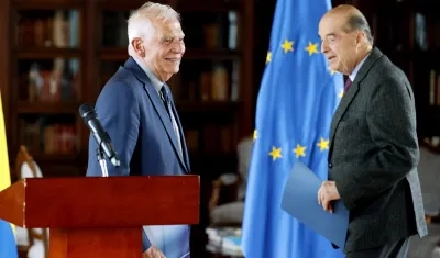 Alto Representante de la Unión para Asuntos Exteriores, Josep Borrell y el Canciller Álvaro Leyva.