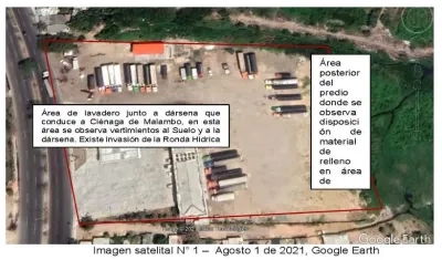 En el predio El Pasito funcionan la E.D.S Río La Magdalena y el Hotel Dubai Inn, aledaños a la Ciénaga de Malambo