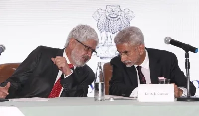 El canciller de la India Subrahmanyam Jaishankar se reunió con Germán Umaña, ministro de Comercio Industria y Turismo de Colombia .