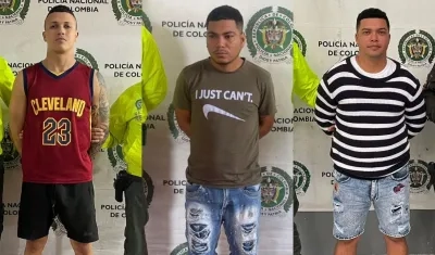 Steven Stiwar Castellon Lineros, Junior Orlando Serrano Arnales y Jair Alfonso Barranza Jiménez