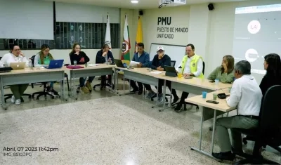 Carlos Mario Marín en reunión del PMU