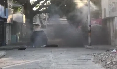 Lugar donde fue detonada la granada de manera controlada.