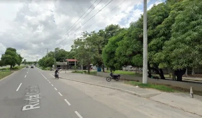 Entrada al barrio El Tesoro, en Malambo, donde ocurrió el crimen. 