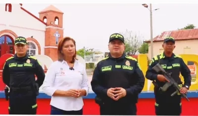 Gobernadora encargada y Comandante de la Policía del Magdalena