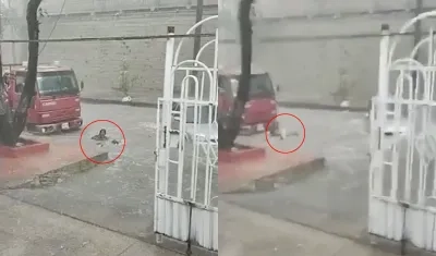 Hombre arrastrado por arroyo en la calle 31 de Barranquilla