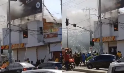 Imágenes del incendio.