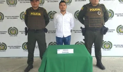 Melkin Hernán Castrillón Peña, tras ser capturado.