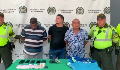 Los capturados fueron conducidos a la URI de la Fiscalía. 