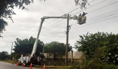 Trabajos programados de mantenimientos de redes eléctricas.