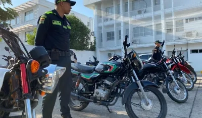 Motocicletas recuperadas en Barranquilla