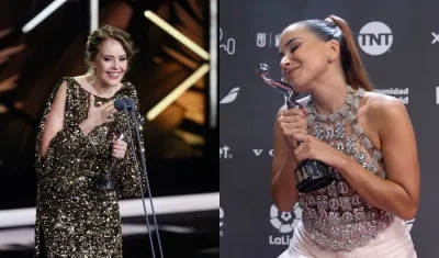 Las actrices colombianas Cristina Umaña y Majida Issa, de la producción "Noticia de un secuestro".