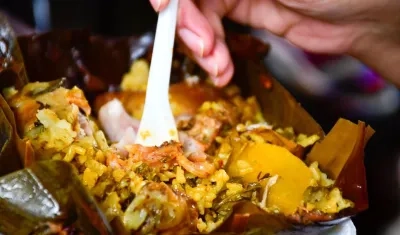 El delicioso pastel de Pital de Megua.