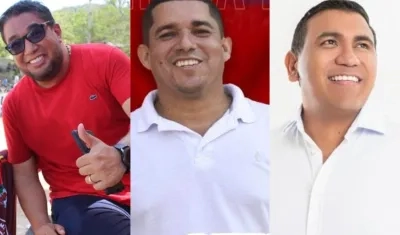 Plinio Cedeño, Steimer Mantilla y Edison Massa.