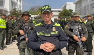 Coronel Óscar Daza, Subcomandante de la Policía Metropolitana de Barranquilla.