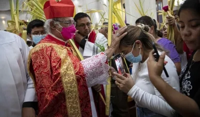 Feligreses celebrando en Semana Santa en Nicaragua. 