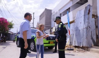 Gobernadora del Atlántico, Elsa Noguera, visitó las obras de la nueva estación de Policía de Soledad.