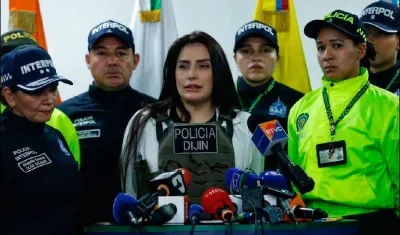 Aida Merlano el pasado 10 de marzo cuando fue deportada de Venezuela