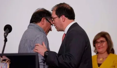 El Presidente Petro y el Fiscal General, Francisco Barbosa, en un pasado encuentro.