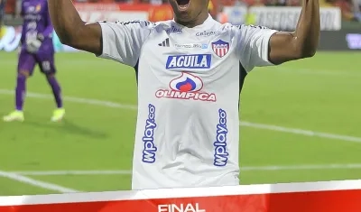 Léider Berrío marcó el gol de la victoria, su primero con la camiseta del Junior.  