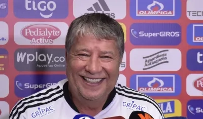 Hernán Darío Gómez, director técnico del Junior. 